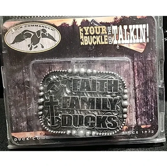 NEW Montana Silversmith Duck Commander ~ Faith Family Ducks Belt Buckle - Picture 1 of 3